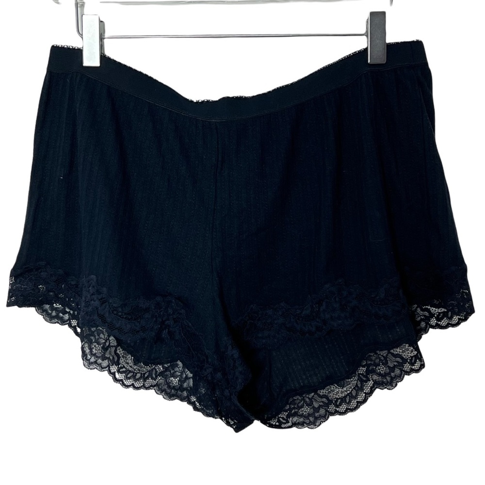 Stella McCartney Blue Ribbed Lace Pajama Shorts